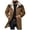 4-Khaki, variant on Mens Western Cowboy Jacket Long Trench Coats Vintage Jacket Zip Up Plush Collar Cowboy Peacoat Retro Tops