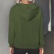 thumbnail image 4 of Sudadera con capucha Bolsillo con cremallera Manga larga Cordón Color puro Tops con capucha de moda para mujer OD Verde XL, 4 of 6