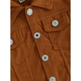 thumbnail image 5 of Toddler Corduroy Jacket Casual Long Sleeve Button Down Lapel Coat Hoodie Outwear, 5 of 8