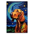 thumbnail image 2 of Redbone Coonhound Starry Night Dog Canvas Print - Van Gogh Inspired Dog Wall Art Decor - Makes a Great Gift for Home Decor, Living Room, Bedroom - Ready to Frame, 2 of 5