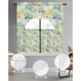 thumbnail image 2 of Watercolor Forest Colorful Swag Kitchen Curtains Sets for Windows 24 Inch Length, Abstract Art Modern Trees Short Window Curtain Panels Swags Valances and Tiers 3 Piece Set for Cafe/Dining Room, 2 of 5
