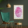 thumbnail image 2 of Be Happy Wall Art with Frame, Its a Day to Be Happy Phrase on Watercolor Spot with Splatters, Printed Fabric Poster for Bathroom Living Room Dorms, 23" x 35", Fuchsia Grey and White, by Ambesonne, 2 of 2