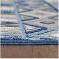 thumbnail image 3 of 8â€™ Round Gray Blue Aztec Pattern Indoor Outdoor Area Rug, 3 of 5