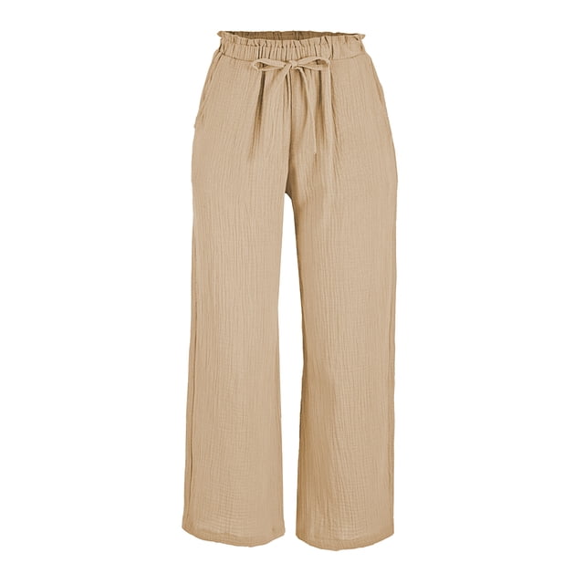 Pantalón George para Dama, Bolsas Laterales Beige T G