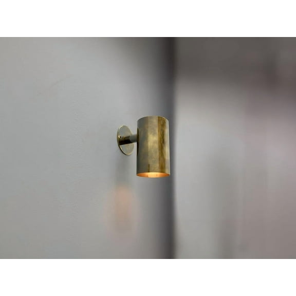 Brass Indoor Outdoor Sconce Lighting, Modern Brass Wall Sconce, Mid Century Brass Indoor Wall Light, Handmade Bedroom Brass Wall Lamp