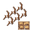 1Set Reindeer#008, variant on LED Reindeer Wall Decorations Festive Christmas Lighting, 2026 Rustic Wooden Stick Warm Backlit Deer Glowing Figures for Indoor Bedroom Holiday Wall Decoration 1 Set-B(6PCS)