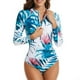 thumbnail image 1 of Traje de buceo Traje de baño sexy Traje de surf de manga larga de una pieza Traje de baño de mujer con protección solar,XL, 1 of 6