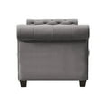 thumbnail image 7 of Rolled Arm Sofa Bench with Cylindrical Pillows, Rectangular End of Bed Bench Ottoman with Button-Tufted, Entryway Window Padded Seating Bench, Dark Grey, 7 of 7