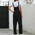 thumbnail image 5 of EHQJNJ Female Sexy Romper for Women Solid Women's Jumpsuit Retro Casual Pocket Long Wide Leg Lace up Women's Jumpsuit Long Sleeve Jumpsuit for Women Formal Plus Size 1 Piece Jumpsuit for Women Sexy, 5 of 5