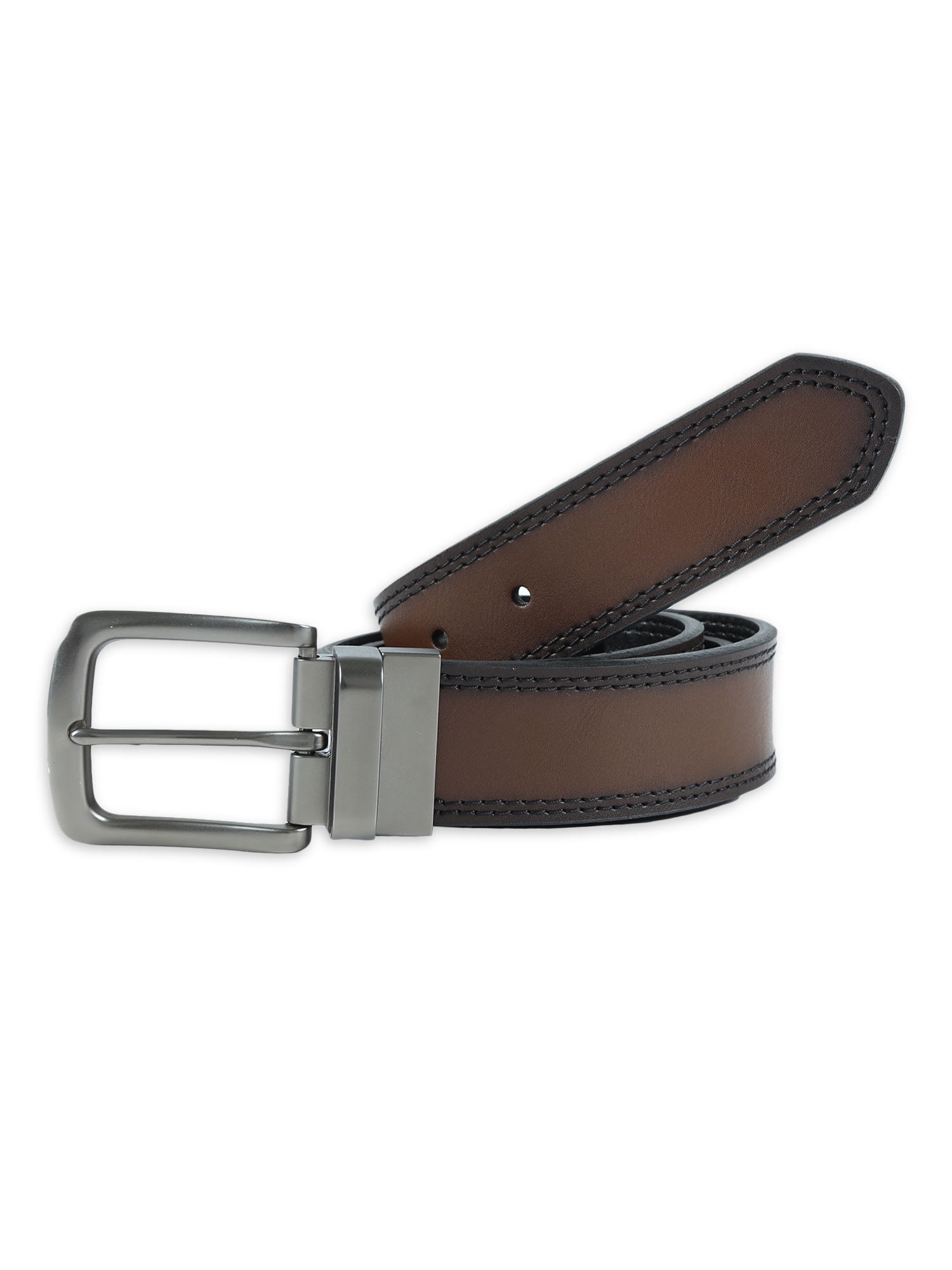 Mens Belt Reversible Leather Dress Belts Casual Jean Belt Removable Buckle 