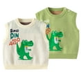 thumbnail image 3 of Baby Boy Girls Winter Fall Sweater Vest Knitted V-Neck Sleveeless Waistcoat Vest Dinosaur Cartoon Knitted Unisex Sweater, 3 of 6
