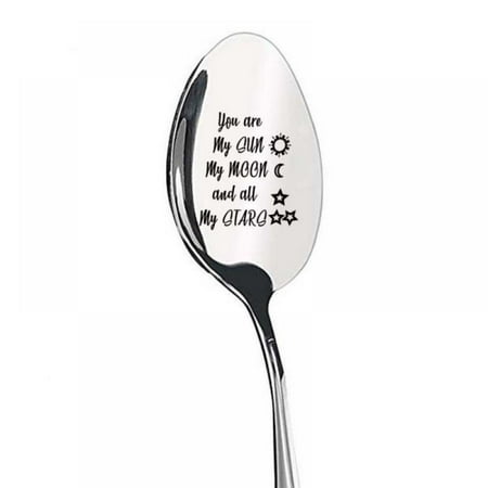 

Wedding Anniversary Gift Valentine s Day Gift Stainless Steel Spoon Long Handle Engraved Spoon Household Supplies