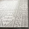 thumbnail image 4 of SAFAVIEH Marbella Jean Abstract Geometric Polyester Runner Rug, Grey/Ivory, 2'3" x 8', 4 of 6
