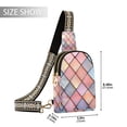 thumbnail image 2 of FORMRS Womens Crossbody Sling Bag Travel Daypack Shoulder Chest Backpack, Pink Shimmering Pattern, 2 of 7