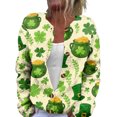 thumbnail image 2 of St. Patrick's Day Cardigan Sweaters for Women Oversized Cardigan Funny Shamrock Print Cardigans 2026 Spring Trendy St. Patrick's Day Knit Cardigans, 2 of 5