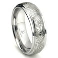 thumbnail image 1 of Andrea Jewelers Cobalt Xf Chrome 8MM Laser Engraved Paisley Motif Dome Wedding Band Ring Sz 11.0, 1 of 4