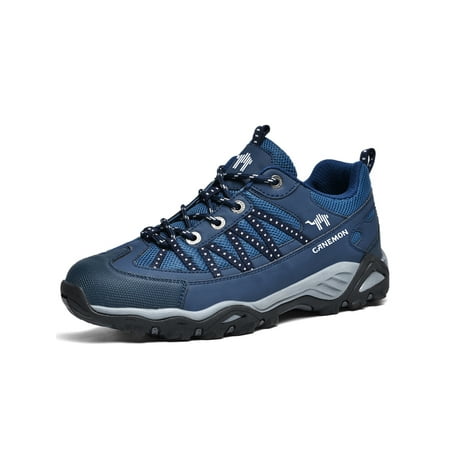 

Zodanni Men s Hiking Shoe Trekking Sneakers Outdoor Athletic Shoes Anti Slip Trainers Walking Comfort Lace Up Blue 9