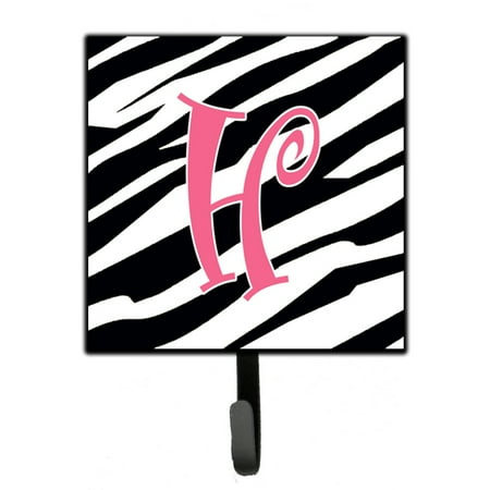 

Carolines Treasures CJ1037-HSH4 Letter H Initial Zebra Stripe and Pink Leash or Key Holder 7Hx4.25W multicolor