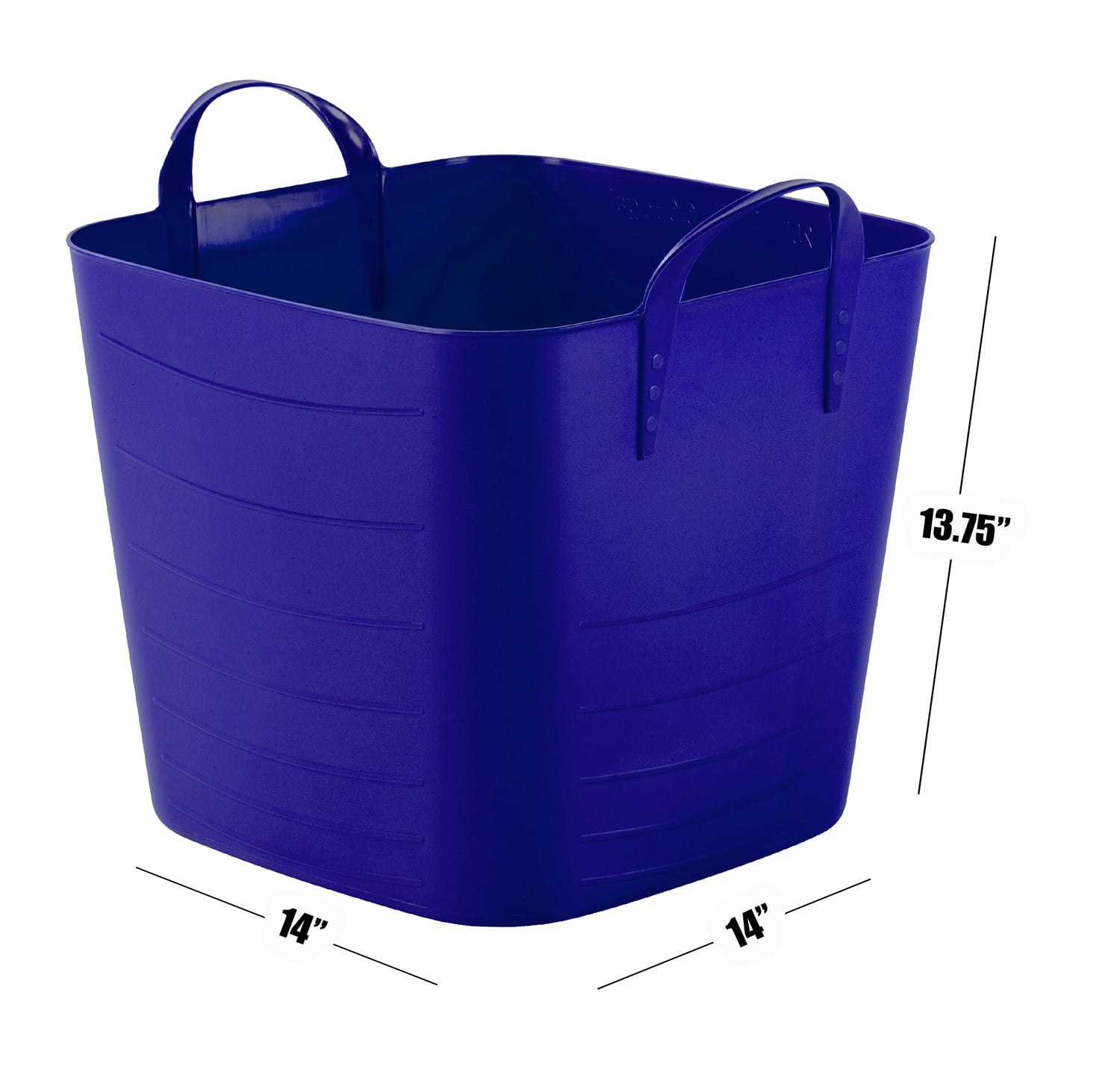 Greenbrier Plastic Storage Tub (Top Rim 12.5 x 9.25 x 6.5 Tall) (Teal)