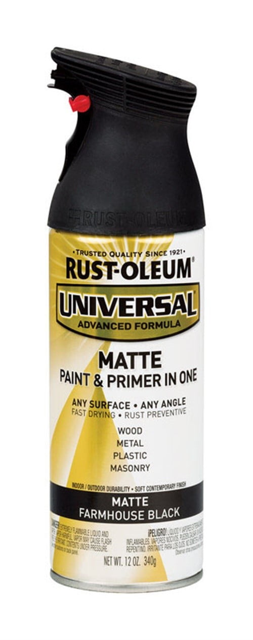 Rust Oleum Universal Matte Farmhouse Black Spray Paint 12 Oz Com - Spray Paint Colors Menards