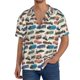 thumbnail image 1 of Fotbe Train Camisa Estampada de Manga Corta para Hombre, Casual de Verano, Estilo Playero, Sin Arrugas-3X-Large, 1 of 5