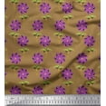 thumbnail image 1 of Soimoi Silk Fabric Leaves & Floral Artistic Decor Fabric Printed Yard 42 Inch Wide, 1 of 3