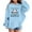 Light Blue, variant on WOYY Toddler Girls Loose Cute Graphic Hoodie Cute Panda Hooded Sweatshirt with Pocket