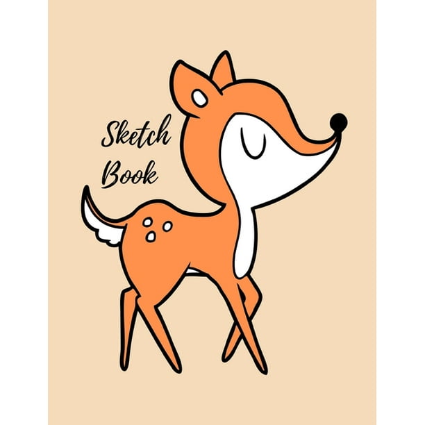 Sketch Book Cute Retro Deer Large Drawing Paper Book Gifts For Girls Friend Sister Her 8 5 X 11 102 Pages Paperback Walmart Com