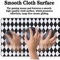 thumbnail image 2 of Computer Mat Black and White Desk Mat Large, Big Mouse Pad Gaming Desk Mats, Mouse Pad Gaming Non-Slip Rubber Base Waterproof with Stitched Edges, 35.4" X 15.7" for Work/Game/Office Diamond, 2 of 7