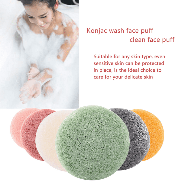 Face Cleaning Sponge Round Face Pad Facial Washing Cleanser Cleaning
