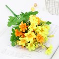 thumbnail image 2 of 2 uds flores artificiales Cateissary plantas de flores de seda falsas decorativas resistentes a los rayos UV crisantemo boda nupcial Amarillo, 2 of 6