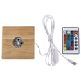 thumbnail image 1 of 1Set LED Glowing Bases Decorative Lamp Bases Crystal Ball Stands Wood Color, 1 of 5