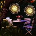thumbnail image 2 of Casewin - Guirnalda de luces LED de fuegos artificiales con forma de estrella de alambre de cobre, 8 modos de funcionamiento a batería con control remoto, luces colgantes decorativas para bodas,, 2 of 7