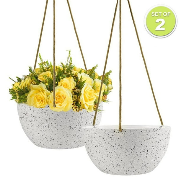 Hanging Planters for Outdoor Plants, 10 Inch Large Hanging Planter with