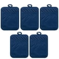 thumbnail image 1 of 5pcs Guantes de horno Guantes de algodón resistentes al calor Alfombrillas de cocina anti-escaldado, Azul Inevent HA004939-03, 1 of 2