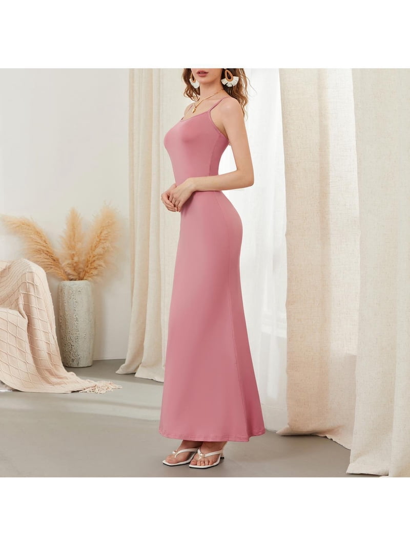 Women Maxi Dresses Casual Sleeveless Dress Party Club Bodycon Dress