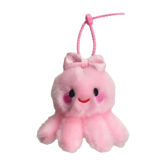 Knisume Cute Plushies Sea Animal Plush – Soft Stuffed Animals Octopus with Bow, Plush Toy for Home Decor, Stuffed Animal Cuddly Decor Accent,Color