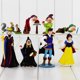 thumbnail image 3 of Disney-figuras de acción de Blancanieves y los siete enanitos para niños, 8 piezas, bruja, emperatriz, príncipe, enano encantador, modelo de muñeca, regalos, 3 of 4