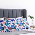 thumbnail image 3 of RV Juego de 2 fundas de almohada de satén, 100% microfibra suave Pillow Cove Rojo Verde, 3 of 5