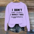 thumbnail image 2 of Women'S Sweatshirt Long Sleeve Sweatshirt Pullovers for Women Purple Cute Crewneck Sweatshirt Fall Clothes Streetwear Clothes, 2 of 3
