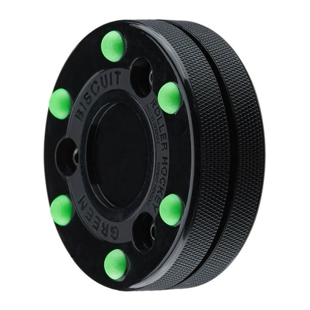 Green Biscuit Roller Hockey Puck