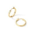 thumbnail image 3 of Pendientes tipo argolla PAVOI de plata de ley 925 chapados en oro amarillo de 14 quilates, 3 of 6