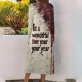 thumbnail image 4 of Fartey Halloween Maxi Dresses for Women Horror Bloody Letter Print Dress Fashion Fall Long Sleeve V Neck Dress Side High Split Festival Dresses, 4 of 7
