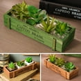 thumbnail image 5 of Rectangular Wooden Planter Succulent Box Vintage Combination Flower Pot, 5 of 7