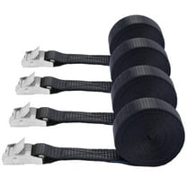 CNDRLEF Lashing Straps 4 Pack 1"x13ft Cam Buckle Tie Down Straps, 600lb Break Strength Heavy Duty Cargo Straps for Roof Rack Luggage Moving Pallet