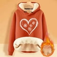 thumbnail image 2 of Women Blouses Ladies Sweatshirts No Hood Pullover Sweater Women plus Womens plus Pullover Womens Outdoor Sweatshirt Fall Sweater for Ladies Side Snap Sweatshirt Front Zip Hoodies for Hooded Orange 5XL, 2 of 4