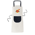 thumbnail image 1 of Children Pure Happiness Hope Apron Adjustable Bib Cotton Linen BBQ Kitchen Pocket Pinafore, 1 of 3