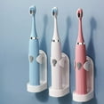 thumbnail image 3 of Paquete de 3 soportes para cepillos de dientes eléctricos estante para pasta de dientes para ducha de baño, soporte organizador de cepillos de dientes colgante adhesivo montado en la pared Adepaton 2035070, 3 of 9