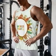 thumbnail image 5 of Balery World Travel3 Pattern Men's Workout Tank Top Gym Muscle Tee Fitness Bodybuilding Sleeveless T Shirt Quick Dry Fit Muscle Tank Top Slim-Fit Tank-X-Large, 5 of 7