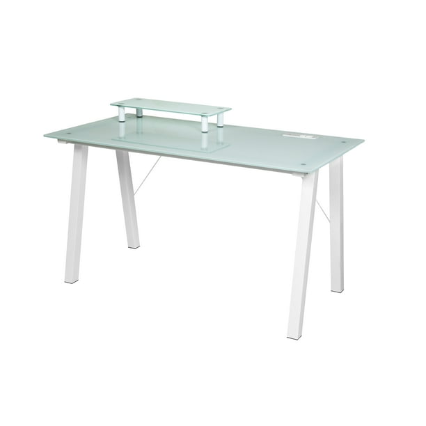Onespace 50 Ld500101 Simply Glass Desk With Desktop Printer Stand